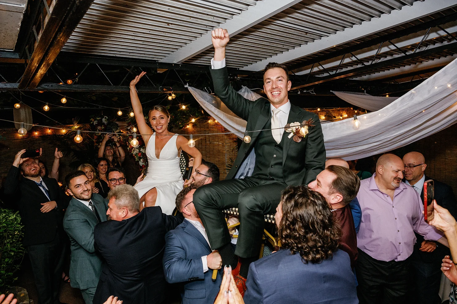 NYC Wedding DJ Bacchus Bistro Reception Bride and Groom