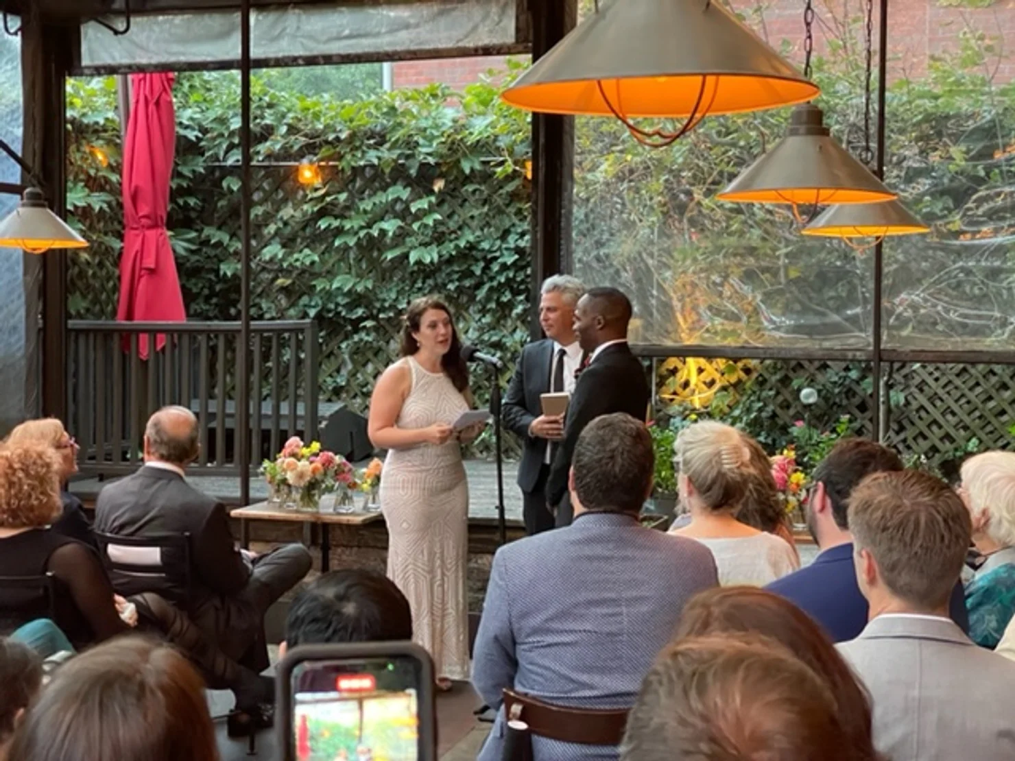 A wedding at Aurora restaurant in Brooklyn, NY