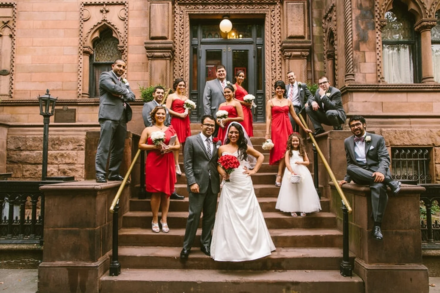Wedding photo at the Montauk Club, Brooklyn, NY