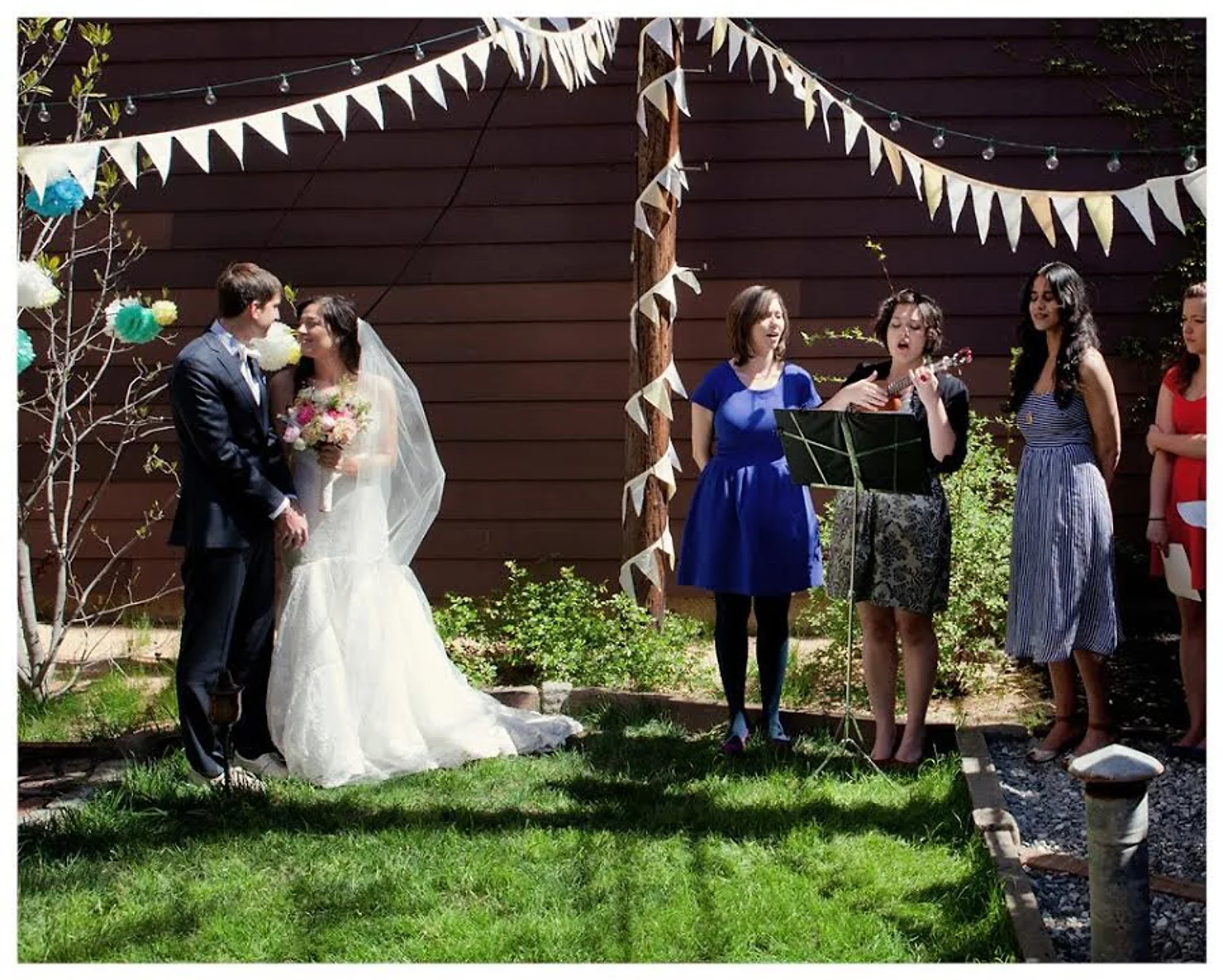 Cute Wedding at Milk and Roses, Brooklyn, NY
