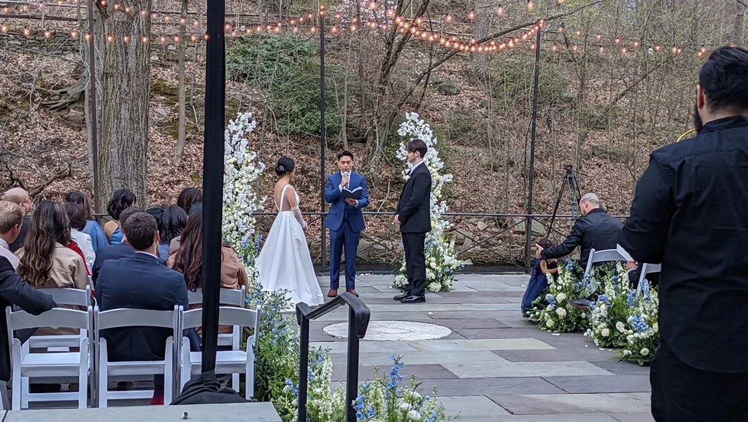 Wedding officiant at wedding