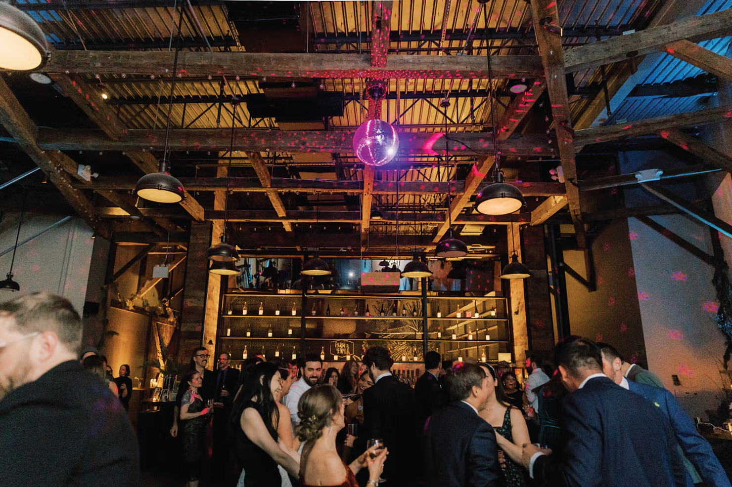 Farm to People’s venue is a roomy, versatile space. The beamed ceilings, wide windows, and tasteful lighting offer a warm, rustic vibe perfect for any event from weddings, mitzvahs, rehearsal dinners & holiday parties to brand activations, concerts & panels